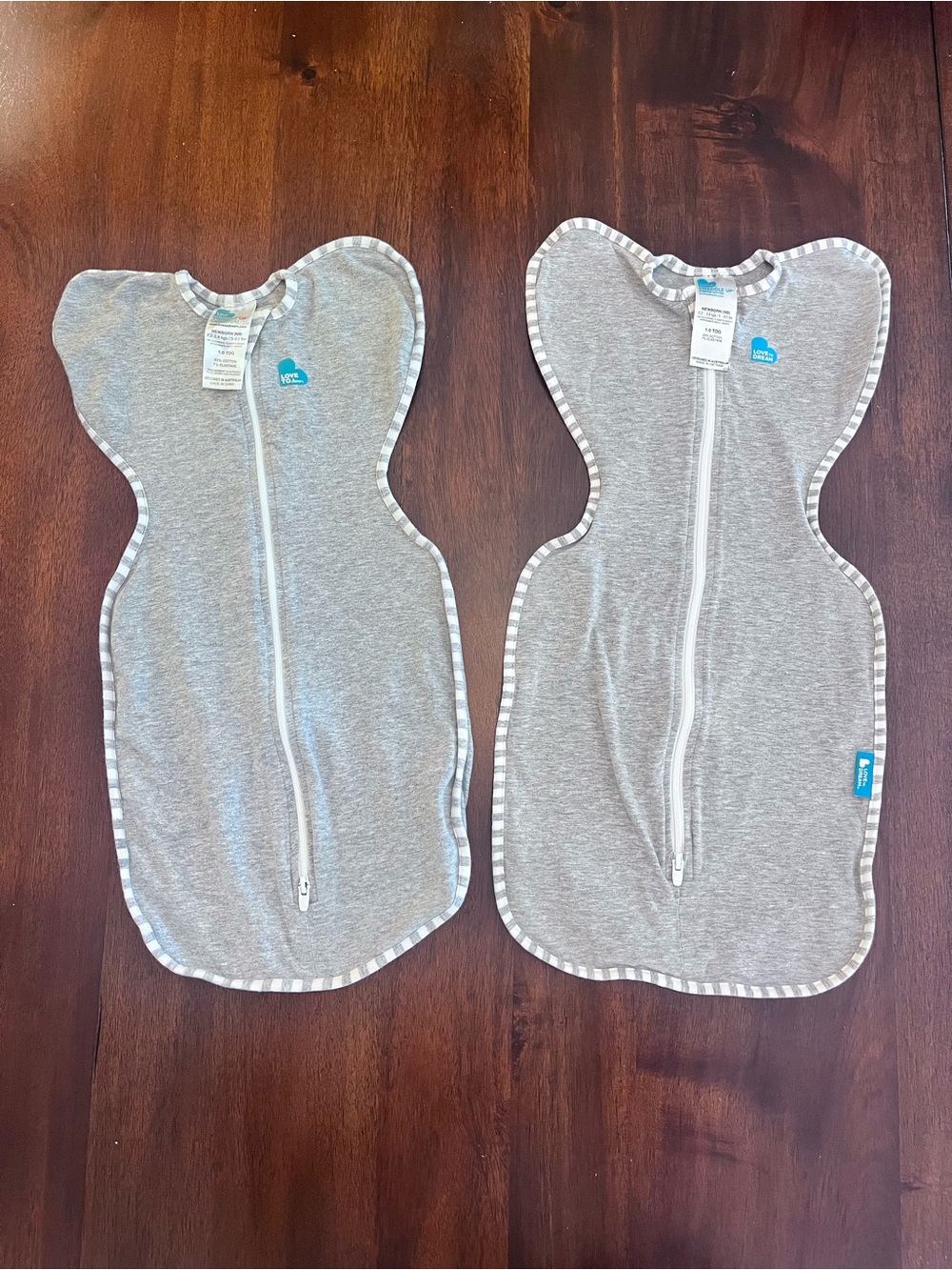 Love to dream Grey Twin Pack Swaddle Sleep Sacks